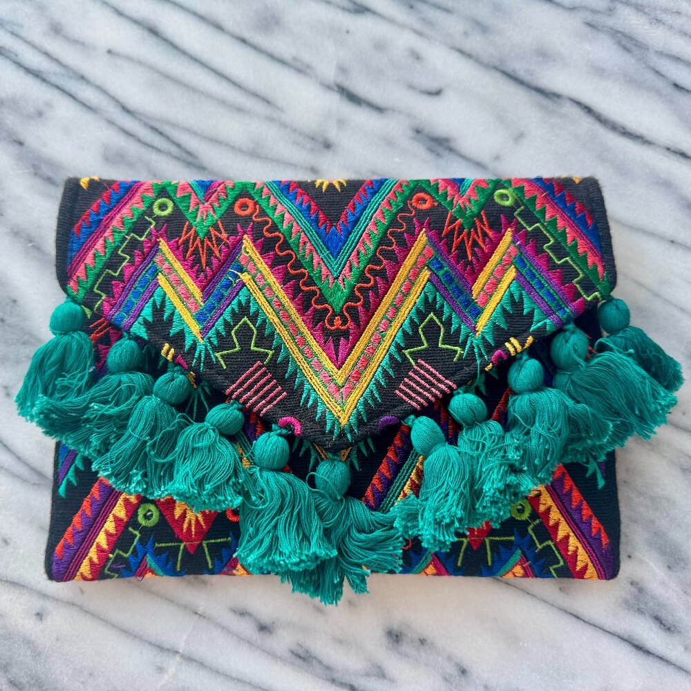 🇲🇽 - [Unmarked] : Embroidered Clutch Bag